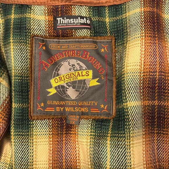 Adventure Bound | Vintage Leather Bomber Zipper Long Sleeve Jacket Coat - Picture 2 of 4